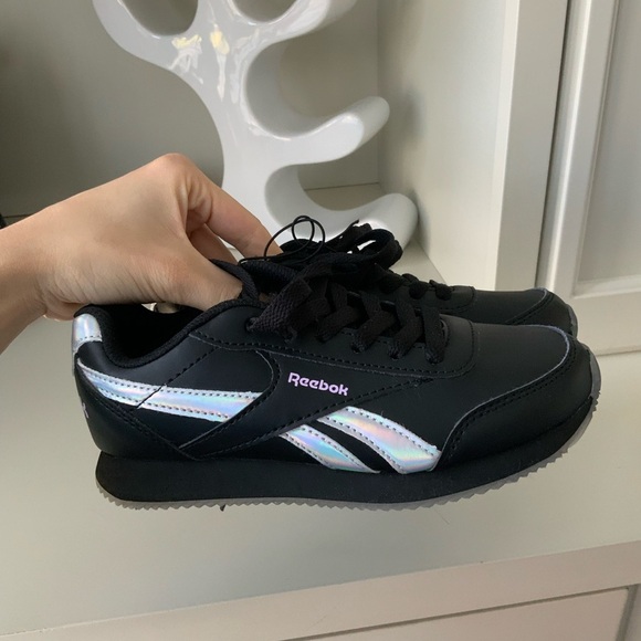 REEBOK Harman Black Iridescent Girls Youth Sneakers Size USA 1 BRAND NEW - Picture 5 of 11